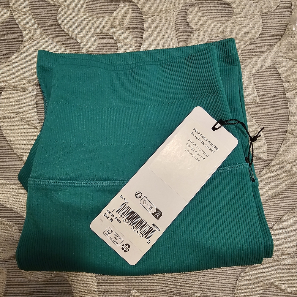 ALO Yoga Turquoise Ribbed Leggings